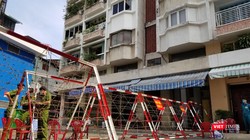 Phong toả khu Chung cư Sư Vạn Hạnh nơi BN1451 cư trú (Ảnh: HB) 