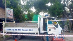 Khu nhà trọ bị phong toả vì liên quan đến 3 người nhập cảnh trái phép (Ảnh: BD) 