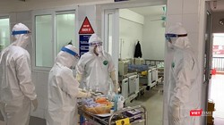 Khu vực cách ly điều trị bệnh nhân COVID-19 tại BV Dã chiến Hải Dương (Ảnh: CTV) 