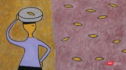 Tập thơ Ô Mai, Tranh sáng tác năm 2020 của hoạ sĩ Lê Thiết Cương (Ảnh: HSCC) 