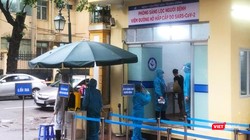 BV Phụ sản Trung ương tổ chức sàng lọc COVID-19 chặt chẽ từ BN và người nhà BN - Ảnh: BVCC 