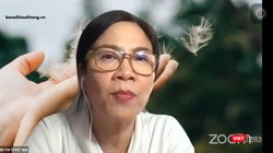 Bác sĩ Nguyễn Thị Tuyết Mai hướng dẫn các F0 cách ly tại nhà kiểm soát sự bình tâm. Ảnh: Hoà Bình chụp màn hình giao lưu