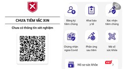 TP.HCM bắt đầu tiến hành cập nhật thông tin tiêm vaccine COVID-19 trên Hồ sơ sức khoẻ điện tử cho người dùng. Ảnh chụp màn hình