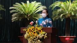 Chủ tịch HĐND TP.HCM Nguyễn Thị Lệ phát biểu khai mạc kỳ họp thứ 3 HĐND TP.HCM khoá X sáng ngày 18/10