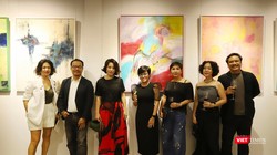 Hoạ sĩ Bùi Tiến Tuấn, hoạ sĩ Hiền Nguyễn đến chúc mừng ng.anhanh