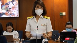 Bà Võ Thanh Thủy, Trưởng phòng quản lý đất, Cục Thuế TP, thông tin về diễn biến vụ việc đấu giá đất Thủ Thiêm tại cuộc họp báo chiều ngày 7/7