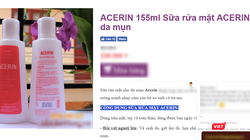 Sữa rửa mặt chuyên dụng Acerin được quảng cáo trên một trang thương mại điện tử.