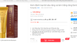 Sản phẩm kem đánh răng Prophylactic Denta Seal được bày bán trên các trang thương mại điện tử do Công ty TNHH Soji nhập khẩu