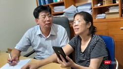 Bà Nguyễn Bích Quy trong buổi trả lời phỏng vấn báo chí cùng luật sư ngày 22/8.