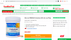 Một trang web vi phạm bị Cục An toàn thực phẩm tuýt còi