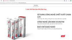Một trang web quảng cáo sản phẩm Rockman quá công dụng vi phạm quy định.