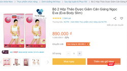 Sản phẩm viêm giảm cân Giáng ngọc Eva vi phạm an toàn thực phẩm.