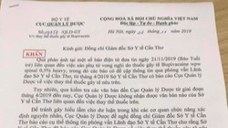 Văn bản của Cục Quản lý Dược ban hành ngày 22/11.