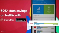 Opera Max có thể tiết kiệm đến 60% dữ liệu điện thoại di động khi xem Netflix