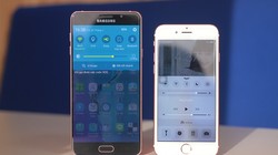 Galaxy A7 2016 so màu vàng hồng với iPhone 6S