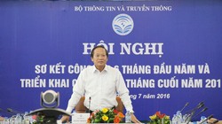 Ủy viên Trung  ương Đảng, Bộ trưởng Bộ TT&TT Trương Minh Tuấn phát biểu chỉ đạo Hội nghị
