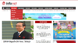 Giao diện của trang Infonet.