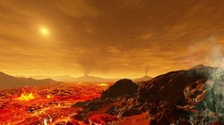 Khí gas dầy đặc khiến việc nhìn thấy Mặt Trời khi đang ở trên mặt Sao Kim là rất khó khăn.