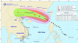 Đường đi của bão số 2. Ảnh Trung tâm Khí tượng Thủy văn Trung ương
