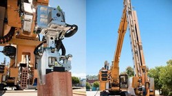 Robot gắp gạch xây tường. Ảnh: Gizmag