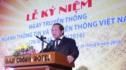 Bộ trưởng Bộ TT&TT Trương Minh Tuấn phát biểu tại Lễ kỷ niệm