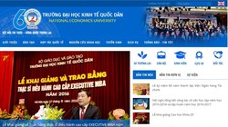 Giao diện cổng thông tin điện tử mới của ĐH Kinh tế quốc dân.