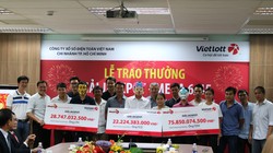 Trao giải cho 3 khách hàng trúng giải Jackpot tại các kỳ quay số mở thưởng số 76, 83 và 85