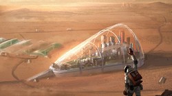 Cuộc sống trên Sao Hoả trong tương lai. Ảnh minh hoạ: Internet