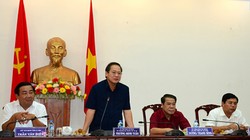 Bộ trưởng Bộ TT&TT Trương Minh Tuấn phát biểu tại buổi làm việc.