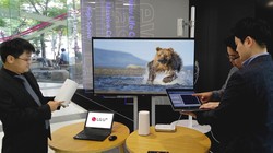 LG U+ và Huawei hoàn thành thử nghiệm phát sóng trực tiếp IPTV UHD đầu tiên trên thế giới qua mạng truy cập vô tuyến cố định 5G với Chipset dựa trên thiết bị 5G CPE. Ảnh: Huawei.