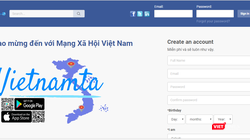 Trang mạng Vietnamta có giao diện đăng kí, đăng nhập tương đối giống mạng xã hội Facebook.