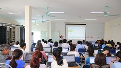 Một buổi tập huấn cập nhật dữ liệu được Trung tâm Kinh doanh VNPT Thanh Hóa tổ chức