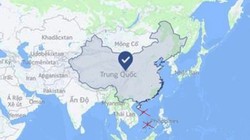 Ảnh chụp màn hình bản đồ của Facebook xác định cả Hoàng Sa, Trường Sa khi chọn vị trí "Trung Quốc" (ảnh chụp ngày 1/7/2018).