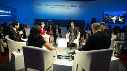 Bộ trưởng Bộ Công Thương Trần Tuấn Anh tại phiên thảo luận về “Thị trường số, Cơ hội toàn cầu”.