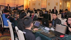 Cuộc thi được tổ chức trên phạm vi toàn quốc cho các sinh viên, học viên đại diện cho các trường đại học, học viện. Ảnh: Vòng chung khảo Sinh viên với An toàn thông tin năm 2016. 