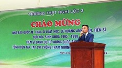 "Nhà báo quốc tế", thạc sĩ luật học, tiến sĩ Lê Hoàng Anh Tuấn, Tổng Biên tập Tạp chí Chống tham nhũng và Hợp tác quốc tế phát biểu tại buổi lễ (ảnh: Người làm báo)