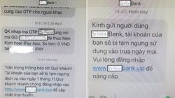 Hình ảnh một ngân hàng bị các đối tượng hack gửi tin nhắn Brand Name.