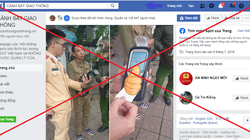 Một fanpage trên Facebook sử dụng tên và phù hiệu của lực lượng CSGT. Ảnh chụp màn hình: A.L.