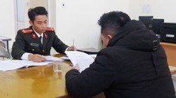 Phạm Kim Q làm việc tại cơ quan công an. Ảnh: Công an TP. Hải Phòng