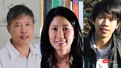 Từ trái qua phải PGS.TS. Phạm Tiến Sơn,  PGS.TS. Vương Thị Ngọc Lan, TS. Nguyễn Trương Thanh Hiếu (Ảnh: Quỹ Phát triển KH&CN QG)