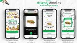 Grab ra mắt ứng dụng Delivery Doodles, biến các nét vẽ tinh nghịch của trẻ thành món ăn giao đến tận tay với sự trợ giúp của trí tuệ nhân tạo. Ảnh: Grab cung cấp.