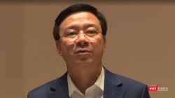 Ông Phạm Xuân Thăng, Bí thư Tỉnh ủy Hải Dương - chỉ đạo chống dịch từ Trung tâm Hội nghị Quốc gia - nơi đang diễn ra Đại hội Đảng XIII. Ảnh: A.L.