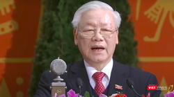 Tổng Bí thư Nguyễn Phú Trọng tại Lễ ra mắt Ban Chấp hành Trung ương Đảng khoá XIII.