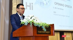 Tổng Giám đốc Công ty Huawei Việt Nam Sun Bohan chia sẻ tại Hội nghị Hệ sinh thái các đối tác của Huawei Việt Nam năm 2021.