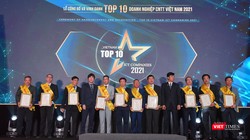 Lễ công bố và vinh danh top 10 doanh nghiệp công nghệ thông tin Việt Nam 2021.