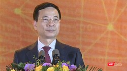 Bộ trưởng Bộ Thông tin và Truyền thông Nguyễn Mạnh Hùng phát biểu tại Diễn đàn lớn nhất năm của các doanh nghiệp công nghệ số.