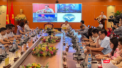 Toàn cảnh buổi họp báo phát động Giải thưởng “Sản phẩm công nghệ số Make in Viet Nam” năm 2022 diễn ra tại Bộ Thông tin và Truyền thông ngày 22/6.