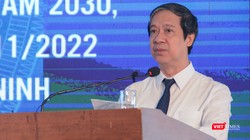 Bộ trưởng Nguyễn Kim Sơn phát biểu tại Hội nghị phát triển giáo dục và đào tạo vùng Bắc Trung Bộ và duyên hải Trung Bộ.