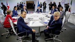 Tổng thống Mỹ Donald Trump cùng các nhà lãnh đạo tại Hội nghị thượng đỉnh G7 tổ chức tại Pháp (Ảnh: France24)