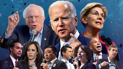 Vòng tranh luận thứ ba của đảng Dân chủ quy tụ 3 ứng viên dẫn đầu là ông Biden, ông Sanders và bà Warren (Ảnh: NYPost)